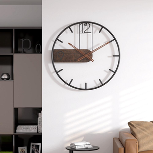 Elegant Metal Wall <b>Clock</b> with Quartz Movement Silent Design Mid Century Modern Style-Timeless Appeal Indian Skilled Artisans - Product Image 3