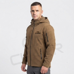 Charr Industries Men Tactical Hiking Bomber <b>Jacket</b> Hooded <b>Mandarin</b> <b>Collar</b> Waterproof Breathable Quick Dry Thick Fleece Winter - Product Image 4