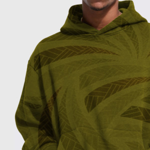 Sweat-shirt à capuche vert olive pour homme, coupe classique, style décontracté, vêtement d'hiver, tissu en molleton 100% coton, poche, écologique - Product Image 5