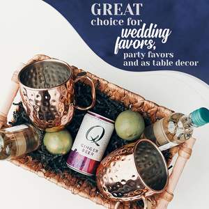 Ensemble de 24 tasses Moscow Mule en acier inoxydable de haute qualité avec placage en cuivre pur, grande taille 19 OZ - Product Image 2