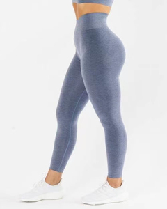 Leggings de yoga taille haute pour femme, effet push-up, avec logo personnalisé, design croisé en V, taille élastique, pour la gym et le fitness - Product Image 3