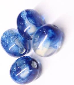 Pink <b>Resin</b> Round Beads With Yellow Swirls Handmade for Jewelry Making Art Collectible <b>Craft</b> Supplies - Product Image 1