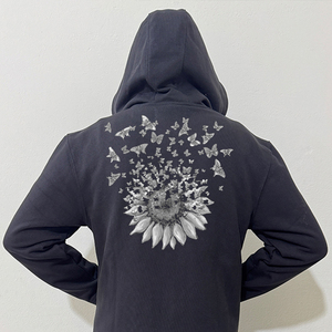 Premium Quality Men Winter Embroidered Zipper Fleece 100% Cotton Vintage Eco-Friendly Hoodie Digital Printing Custom Made - Product Image 5
