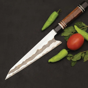 Couteau de chef Burraq personnalisé fait main en acier carbone, lame de 8 pouces, épaisseur de 3,0 mm, manche en bois, étui en cuir, NOUVEAU style - Product Image 3