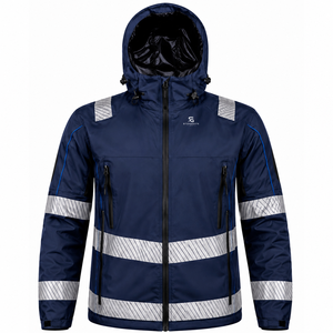 Men's <b>Waterproof</b> Reflective Safety Polyester CE Certified Rip-Stop High Visibility Winter Workwear Construction Security - Product Image 3