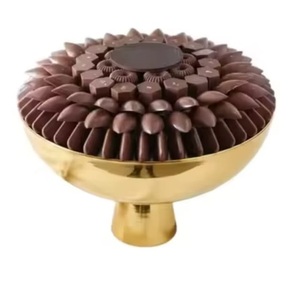 Tazón de metal para servir frutas y chocolate de diseño exclusivo, hecho a mano, decorativo, a precio de mayorista. - Product Image 2