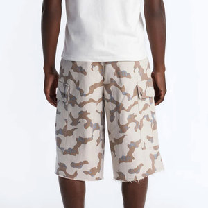 Pantalones Cortos de Mezclilla de Algodón Lavado Oscuro, Estilo Vintage, Holgados y Desgastados, Personalizados, para Hombre, Moda Urbana de Verano - Product Image 5