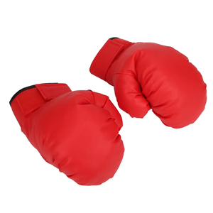 Gants de boxe professionnels personnalisables avec logo 2026, rouges, à doigts entiers, pour l'entraînement, en matériau de qualité supérieure, fermeture Velcro, unisexe - Product Image 1