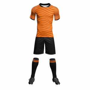 Wholesale Custom High Quality 100% Polyester Breathable Quick Dry V-Neck Unisex Football Shirts Youth Soccer Wear Jerseys - Product Image 1