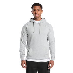 Sudadera con Capucha para Hombre, Corte Ajustado, Color Gris Claro, Felpa Premium, Estilo Deportivo, Casual, para Uso Diario - Product Image 1