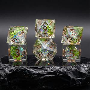 Jeu de dés en résine de qualité professionnelle, dés polyédriques équilibrés en résine pour les tournois, dés de jeu de table Dungeons and Dragons - Product Image 3