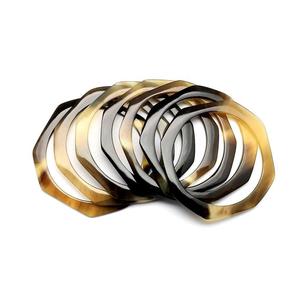 Buffalo Horn Cuff Bangle Irregular Shape <b>Polished</b> <b>Black</b> Natural Craft Art Eco-Friendly Handmade Durable Collectible Jewelry - Product Image 3