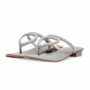 Grey FN0746 Fancy Chappal Vestidos de cóctel elegantes - Product Image 3