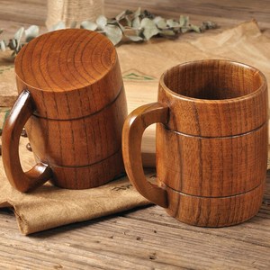 Elegant Natural Wooden Coffee <b>Mug</b>-Eco-Friendly Lightweight Classic Design Customizable Size Custom Packing for Gifting Regular - Product Image 3