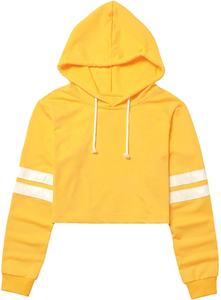 Hot Sale In-Stock Items Custom Logo Printing Cotton <b>Short</b> Hoodie <b>Short</b> Sweatshirts Women Crop SLIM <b>Sleeve</b> Crop <b>Tops</b> - Product Image 4