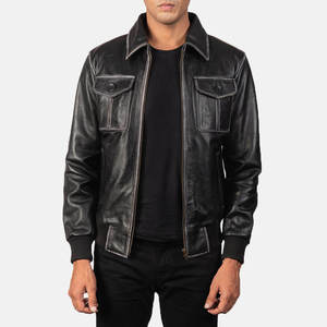 Veste universitaire personnalisée pour homme de qualité supérieure OEM, en cuir véritable, respirante, brodée, streetwear, vêtements d'extérieur pour l'hiver - Product Image 1