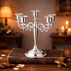 Elegant Three Glass Tube Brass <b>Candle</b> Stand for Dining Table and Living Room Decor At <b>Cheap</b> Price - Product Image 3