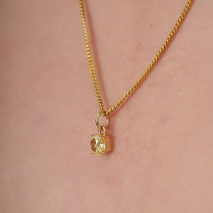 Most Beautiful Delicate Minimalist Natural Yellow Diamond Small Dainty <b>Pendant</b> Daily Wear Women's & Girls 14K <b>Solid</b> <b>Gold</b> Jewelry - Product Image 4
