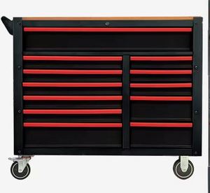 Armoire à outils industrielle à roulettes robuste à 12 tiroirs, capacité de charge de 200 kg, serrure à clé |   Chariot à outils pour atelier automobile |   OEM/ODM - Product Image 4