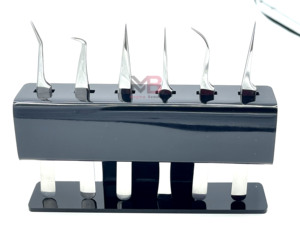 ชุดแหนบต่อขนตาสแตนเลสสีเงิน ป้องกันไฟฟ้าสถิต ปลายหยัก สำหรับมืออาชีพ - Product Image 5