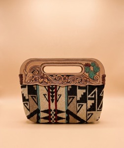 Genuine Leather <b>Small</b> Crossbody Wallet Saddle Shape Retro Print <b>Handbag</b> Adjustable Strap for Daily Use - Product Image 1