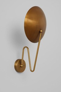 Modern Brass <b>Wall</b> <b>Sconce</b> Geometric Minimalist Design Indoor <b>Lighting</b> Fixture Living Room Decor - Product Image 2