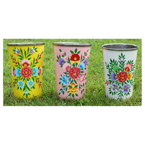 Vaso de Acero Inoxidable Hecho a Mano, Pintado a Mano, Decorativo, con Diseño Impreso, de Lujo, para Regalo de Boda - Product Image 3