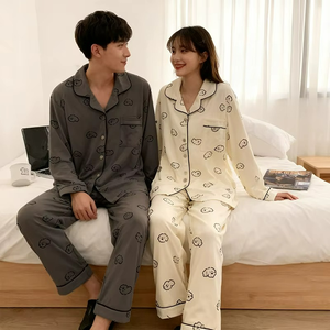 <b>Men</b> Long Sleeve <b>Pajama</b> <b>Set</b> Printed Sleepwear Two Piece Homewear Lounge Outfit <b>for</b> Spring and Autumn - Product Image 6