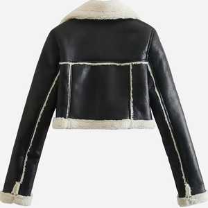 Veste en cuir véritable pour femme, vêtement d'extérieur hivernal, coupe élégante pour un usage quotidien, veste en cuir d'hiver élégante, toucher doux, design soigné. - Product Image 6