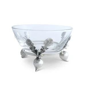 Luxury <b>Silver</b> Metal Bowl Plant Pattern Eco-Friendly Stylish Decorative Dining <b>Coffee</b> <b>Table</b> Living Room Safe Plated Zahid - Product Image 6