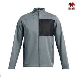 แจ็คเก็ตซอฟต์เชลล์ดีไซน์พิเศษสำหรับผู้ชาย ยี่ห้อ Ryan Pro Gear ปิดซิป พร้อมโลโก้แบบกำหนดเอง สวมใส่สบายๆ - Product Image 1