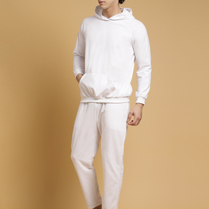 New Wholesale Jogging Wear Training Gym <b>Jogger</b> Tracksuits Custom Mens Hooded Jogging Wear <b>White</b> Tracksuit Men - Product Image 3