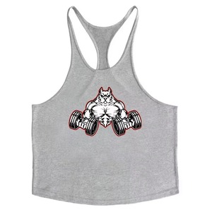 Débardeur de sport moulant pour homme en coton extensible, idéal pour la musculation et les entraînements, tenue décontractée d'été - Product Image 4