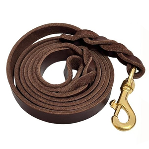 Handsfree Adjustable Waist Leather Dog Leash Genuine Heavy-Duty Fast Shipping OEM Service Genuine Leather Dog - Product Image 1