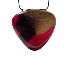 Collier pendentif en bois de résine de déclaration de mode avec chaîne noire et pierre arc-en-ciel nouveau Design breloques de style religieux - Product Image 5