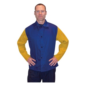 Veste de soudeur en cuir de vachette de haute qualité, combinaison de travail de sécurité industrielle pour équipement de protection - Product Image 1
