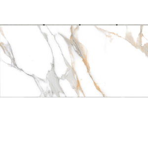 Dalles de porcelaine blanche à veines dorées très demandées pour les murs de chambre, les plans de travail, les salles de bain intérieures et les comptoirs de cuisine - Product Image 2