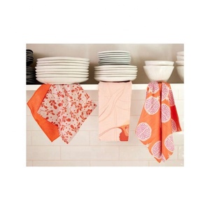 Safron Pomogranate Embroidered Personalized Vibrant Dish Towel Your Design Accepted Custom Logo From Indian Supplier & Exporters - Product Image 1