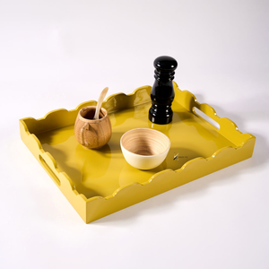 Vietnamese Custom Size Lacquer <b>Tray</b> with Shiny Finish for <b>Tea</b>, Coffee, Breakfast Serving and Home Table Decoration - Product Image 5