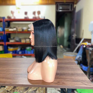 Wholesale Vietnamese Virgin Human Hair HD Lace Front <b>Wigs</b> Glueless 130% Density <b>Short</b> for Bob <b>Wig</b> Customizable - Product Image 3