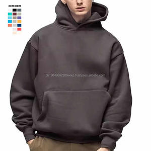 Sudadera gruesa y pesada en blanco con hombros caídos para hombre, sudadera con logotipo personalizado, sudaderas con capucha de gran tamaño French Terry Heavyweight - Product Image 1