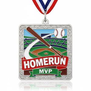 Medalla de Béisbol de Zinc con Esmalte Suave Personalizada, Premio Guante de Oro MVP para Eventos Deportivos, con Impresión UV - Product Image 4