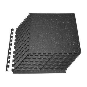 Set di 24 Tappetini Puzzle in Schiuma EVA ad Alta Densità 24 X 24 X 0,56, Pavimentazione Protettiva Interconnessa in Gomma Morbida per Fitness - Product Image 1