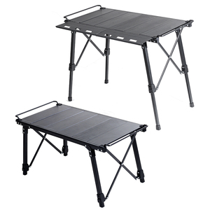 Muebles de jardín al aire libre elevación Picnic <span class=keywords><strong>MESA</strong></span> DE PESCA extraíble IGT portátil ligero campamento Cocina Barbacoa mesas - Product Image 6