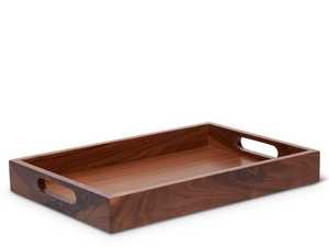 Plateau de service carré en bois moderne - Écologique, durable, passe au lave-vaisselle, plateau pour desserts et fromages - Product Image 2