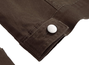 Nouvelle veste en jean pour homme jaune rose, style streetwear, déchirée, hip-hop, décontractée - Product Image 4