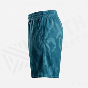 Shorts de basket-ball en maille pour hommes, personnalisables avec logo OEM, sublimation, séchage rapide, écologiques, couleur unie, été, plage, vente en gros - Product Image 3