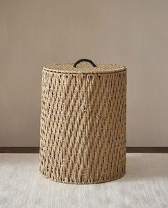 Cesta de almacenamiento de diseño hermoso y moderno con tapa, fabricada en Vietnam, precio al por mayor, OEM, ODM, varios colores - Product Image 4