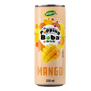 Jus de fruits vietnamien exporté, mangue, boba éclatante, canette 320ml, boisson, OEM, ODM, marque privée pour acheteurs B2B mondiaux, certifié Halal - Product Image 1