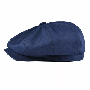 Gorra Newsboy Vintage de Pana al por Mayor, Gorra Baker Boy Retro de 8 Paneles, Gorra Cabbie Acanalada Personalizada OEM, Gorra Deportiva 100% Algodón - Product Image 2